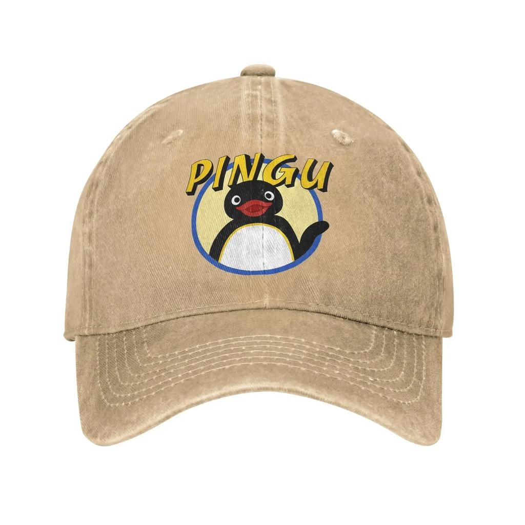 Pingu Noot Noot Washed Baseball Cap  Design Print Sun Trucker Hat Summer Men Women Hunting Camping Snapback Cap