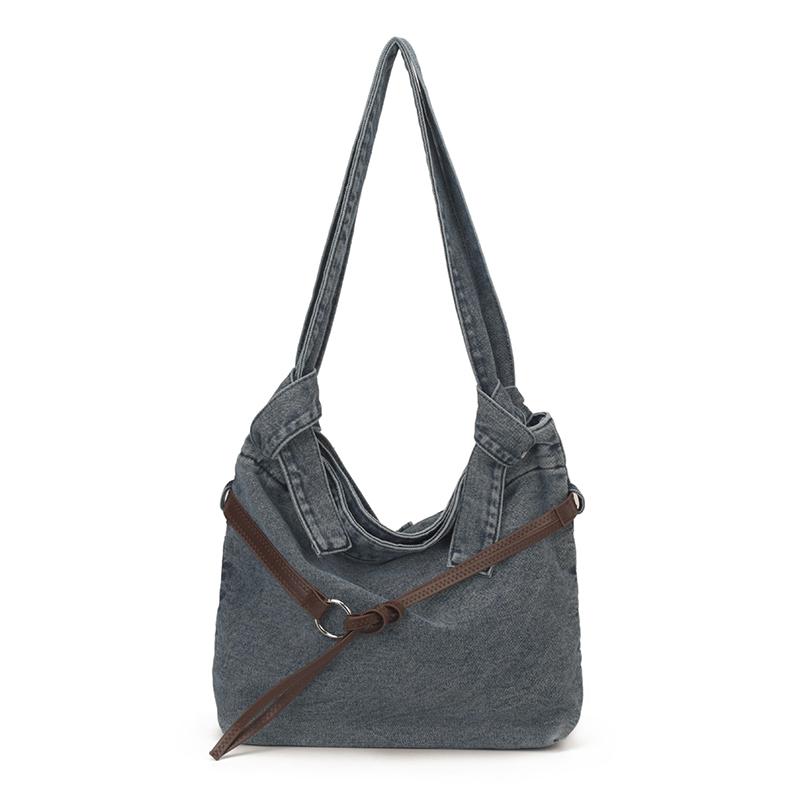 Große Kapazität Commuter Tote Bag Damen Schulter Crossbody Tasche Jeans Tasche