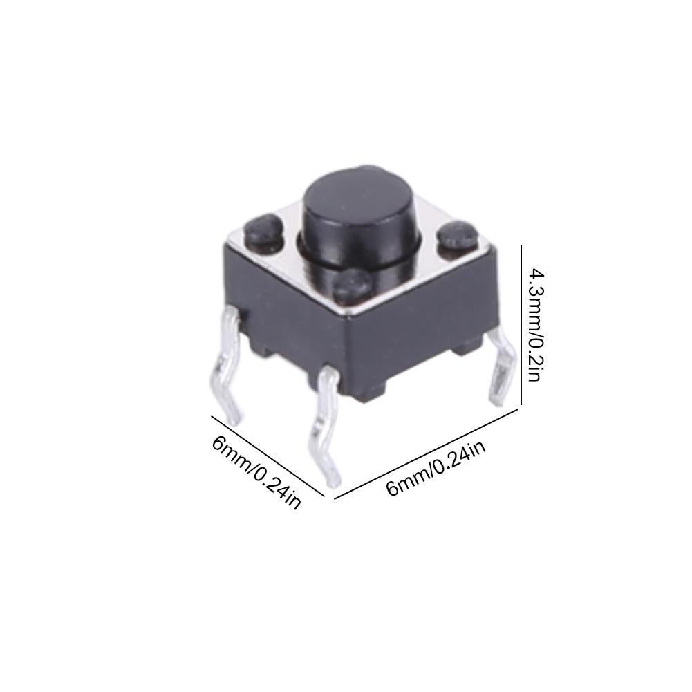 100 ks taktních spínačů, DIP 4pinové taktilní tlačítko 6x6x5mm, okamžité taktilní spínač, elektronické součástky