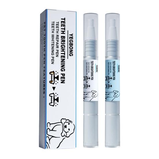 2 Unidades 3ML Caneta Limpadora de Dentes para Animais de Estimação Cães Gatos Removedor de Tártaro Pet Natural