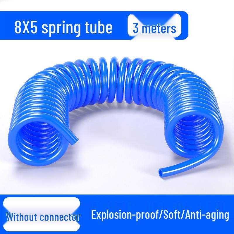 PU High-Pressure Telescopic Air Compressor Hose with Quick Connect