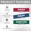 Pack 6 Pcs Hand Wash Stickers for Restaurant Commercial Kitchen Food Truck Bussing Station Wash Station Must Haves Removable Decals Waterproof