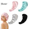 Quick Dry Hair Drying Towel Women Satin Cap, Double Layer Turban Wrap, Water Absorbent Wrap Hat for Curly, Long