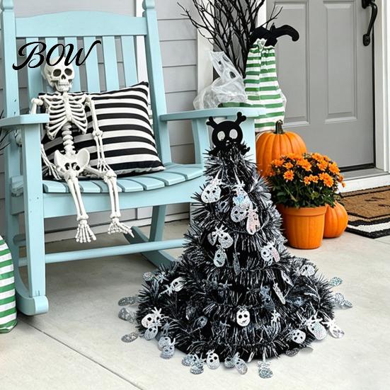 Autumn Seasonal Decor Halloween Witch Hat Pumpkin Decor, Metallic Rain Curtain Door Hanging Ornament for House Warming Decorations Party, Spooky