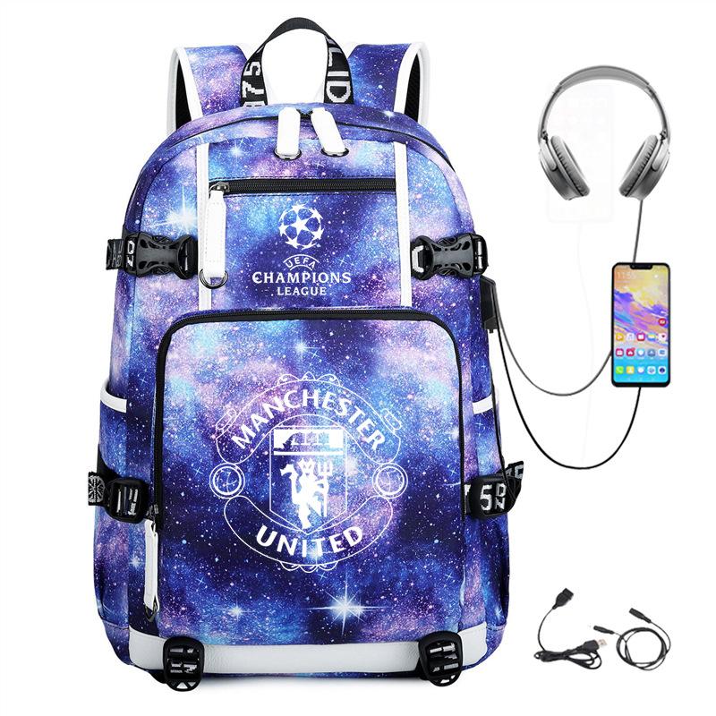 College Style Campus Leisure School Bag Printed Football Burden Reduction Ridge Protection Large Capacity Student Light Backpack