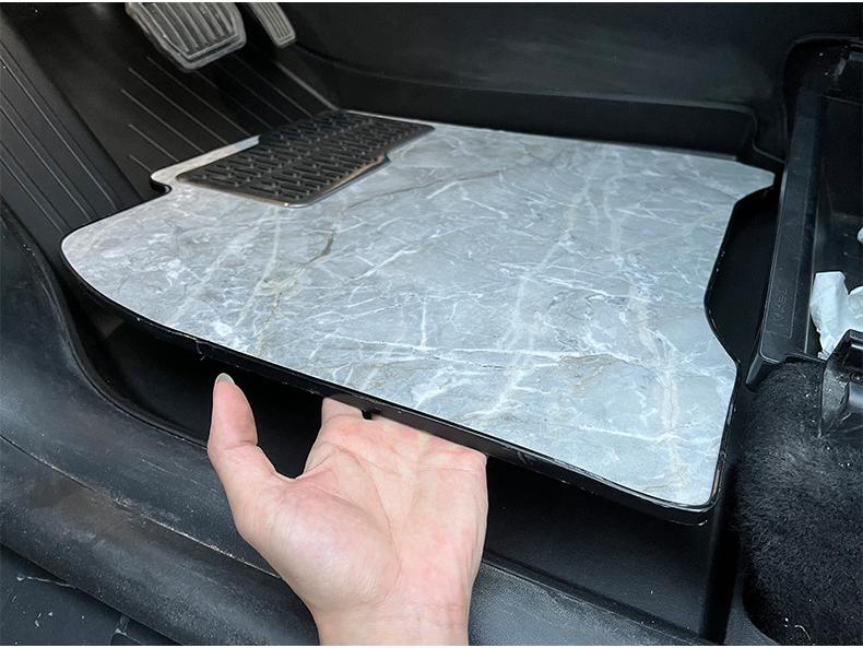 Tesla Model Y Natural Marble TPE Eco-Friendly Floor Mats