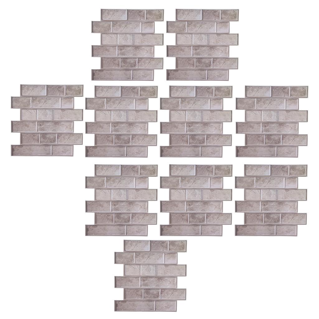 10Pcs Wall Sticker Self Adhesive Wallpaper 3 Dimensional Ceramic Tile Stickers Decoration