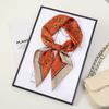 71 Flower polka dot simulation silk scarf neck small square scarf Korean atmosphere sunscreen scarf advanced sense