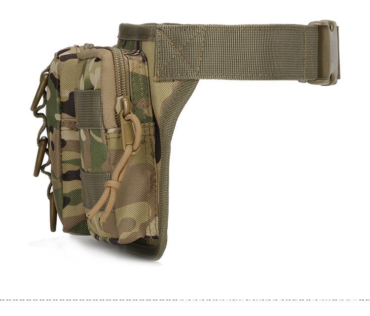 Tactical Camouflage Waterproof Fanny Pack for Outdoor, Cycling, and Mountaineering with Three Compartments
