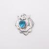 Swiss Blue Topaz Gemstone 925 Sterling Silver Jewelry Oxidize Pendant 1.29" Gift CP-32-1