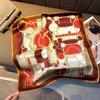 53Cm Floral Printed Silk Square Scarf Women'S Fashionable And Versatile Printed Scarves High-End Decorative Scarf Shawl Kerchief