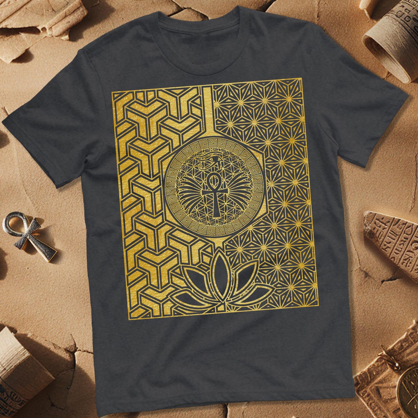 Ancient Egypt T-Shirt | Egyptian Symbol Graphic Tee | Unisex 3XL