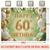 60th Birthday Party Backdrop - Studio Photo Prop