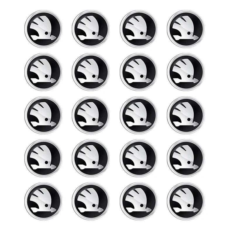 Kxnmo9 11mm 14mm Car Key Emblem Metal Sticker Logo Decal For Skoda Octavia Rapid Kodiaq Karoq Fabia Kamiq Superb Derivative Vision