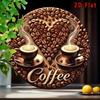 Metal Tin Sign Coffee Lovers Wall Art 8x8 Inches Waterproof Heat Resistant Home Decor