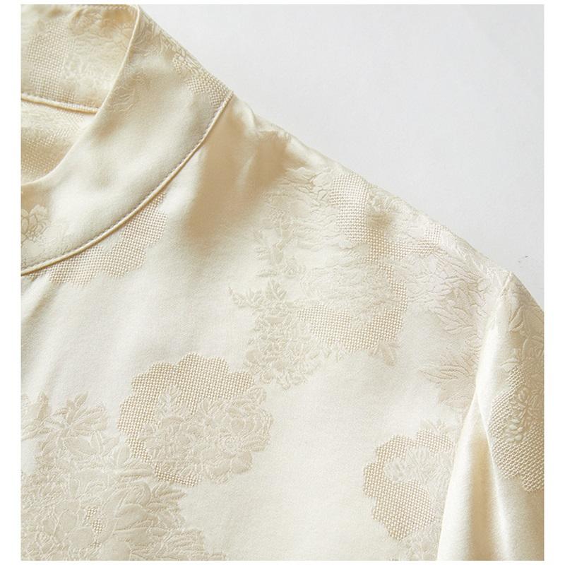 Silk Blouse Women's Chinese Senior Sense Of Light Luxury Temperament Models Tops