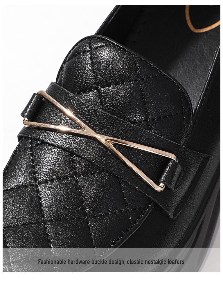 2023 Spring Collection: Women's Real Leather Heightening Mary Jane Loafers, Small Leather Shoes, Nurse Style YH812