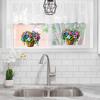 Painted Flower Baskets Glass Windows Home Beautification and Decoration Static Electricity Window Stickers