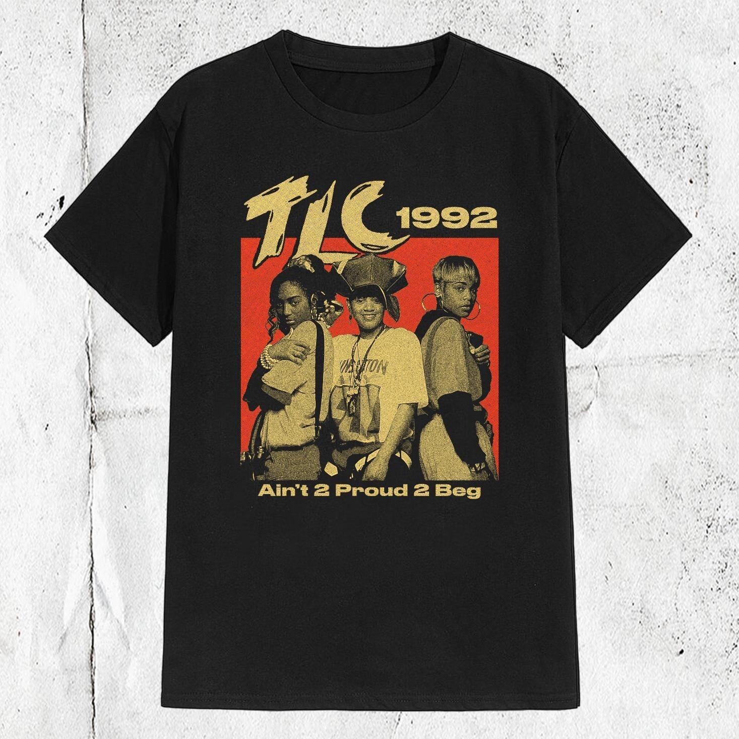 New TLC Band 1992 Tour Heavy Cotton Black Unisex All Size T Shirt TU201 M