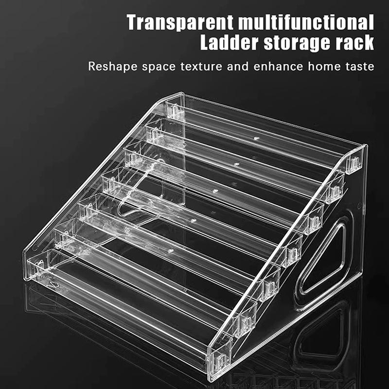 3/5/7 Layer Clear Acrylic Nail Polish Display Stand Nail Art Uv Gel Shelf Cosmetics Eyeshadow Storage Rack Home Organizer