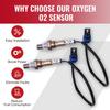 Bapmic Oxygen 02 O2 Sensor Downstream Compatible with 1996-2004 Chevrolet GMC Buick 234-4337 13444 12578459 (Pack of 2)