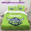 Canberra Raiders Pattern Bedding,Quilt Set Quilt Cover Pillowcase Home Birthday Gift (1*duvet Cover+2*pillowcase,without Core)