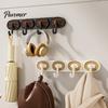 Decorative Storage Hook Adhesive Hook, Load-Bearing Wall Hanger, with High-Adhesive Backing Heavy Duty Retro Style for Bathroom Kitchen Entrance Hall