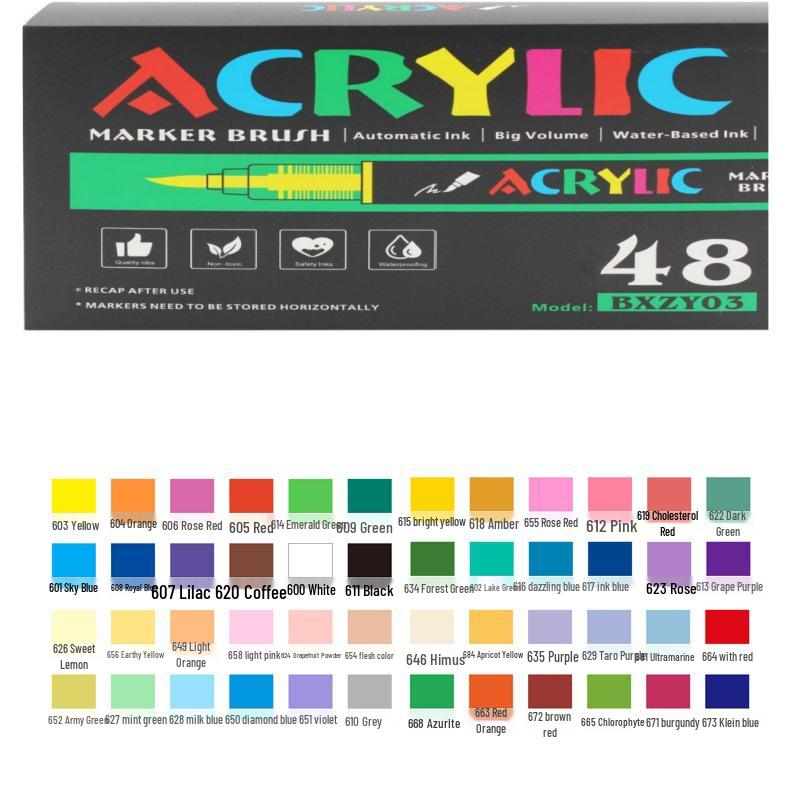 Direkt-Tinten-Acrylmarker Pinselstift mit weicher Spitze, Große Kapazität, Übermalbar, Nicht unter Druck.