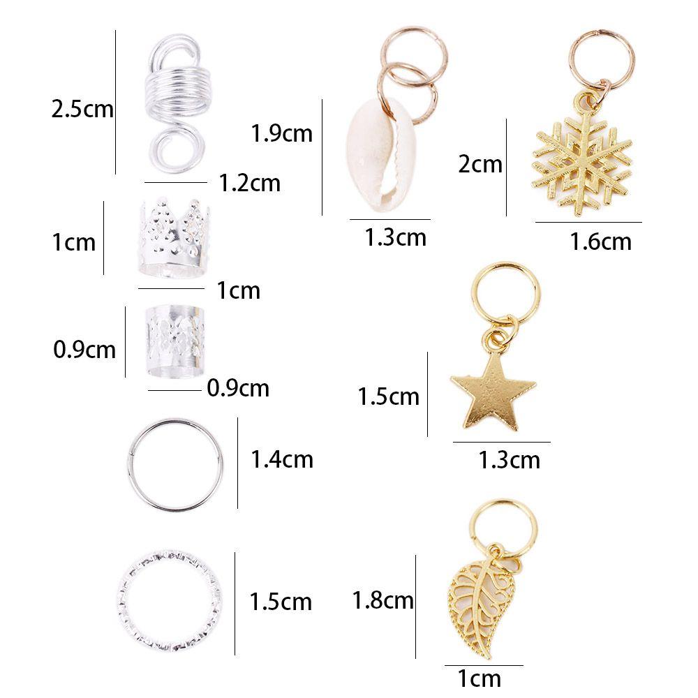 60/80/110/35 Pcs Clips Jewelry Tubes Charms Braids Beads Hair Cuffs African Dreadlocks Hair Braid Hair Decorations