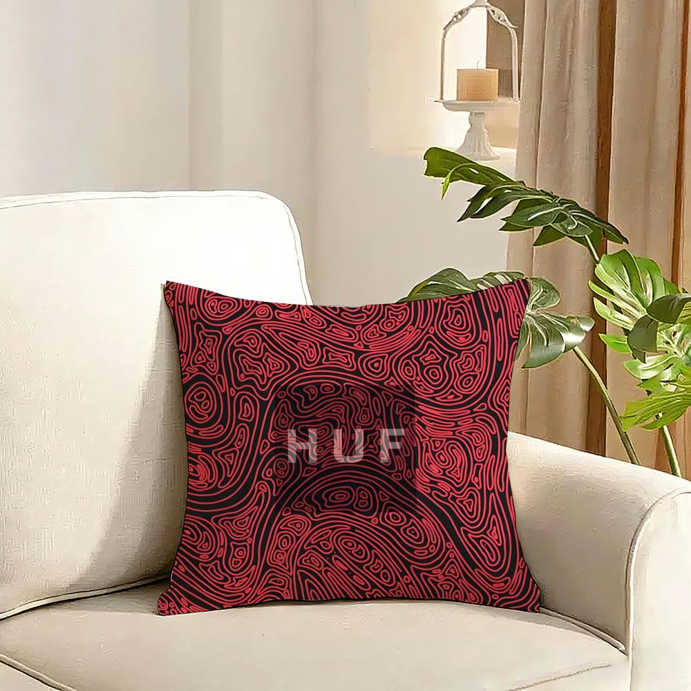 Trend HHUF Tide Cushion Cover Reversible Plush Pillow Cover Soft Fluffy Home Decor for Sofa Bedroom