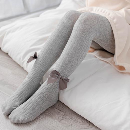 Children's Pantyhose Spring and Autumn Baby Girls Leggings Vertical Bow Baby One-Piece Socks