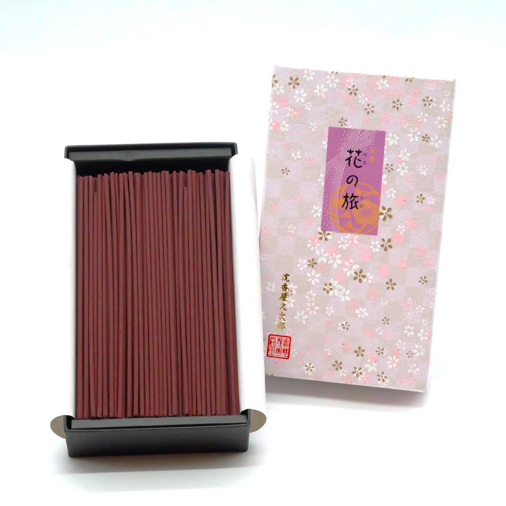 Hana no Tabi Red Plum Scent, Low-Smoke Incense, Floral Scent, Home Incense, Great for Yoga, Meditation, Mindfulness, and Relaxation [Safe and