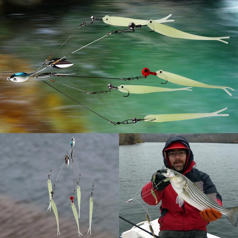 Buy 5 Fishing Lures 1pcs 5 arm Attachment 5 Baits Alabama Umbrella