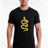 Snazzy Snakes On Charcoal Fun Pattern by Cecca Designs TShirt Summer Casual Cotton Tee Oversized Streetwear Tops