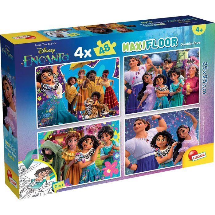 Puzzle MaxiFloor double face - Encanto - LISCIANIGIOCHI - 4 x 48 pieces - Des 4 ans