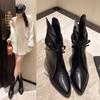 Fashion New Mid-calf Boots for Women Pointed Toe Thin Heels Modern Boots Outdoor Party Street Sexy Style Solid Boots Female Women Shoes