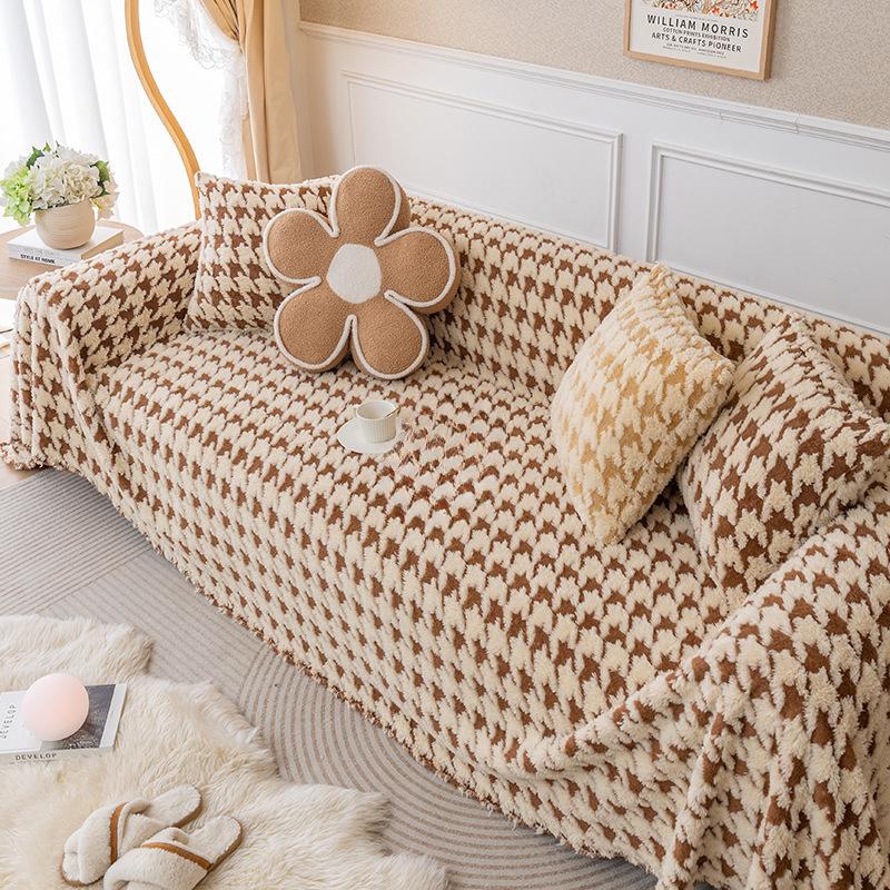 Sofa Cover Cloth Full Cover Sofa Cover Sofa Cover Thickened Fleece Sofa Cover Towel