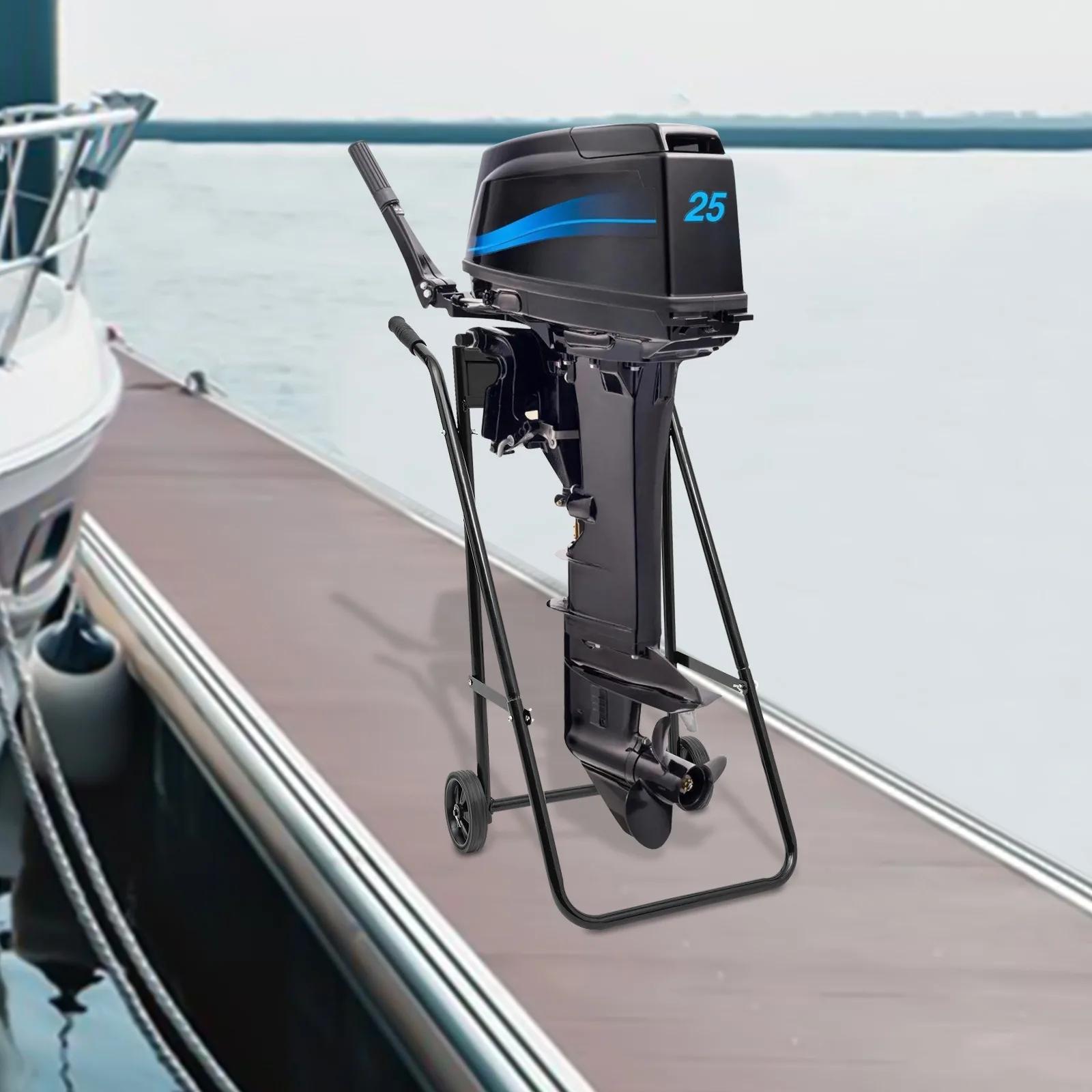 Сверхпрочная подставка для подвесного лодочного мотора, многоцелевая портативная тележка-прицеп для двигателя лодочного мотора для хранения и обслуживания мотора