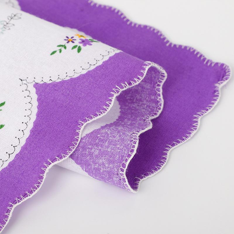 6Pcs/Pack Floral Women Handkerchiefs Cotton Flower Random Color Women Hand Towel 29*29cm