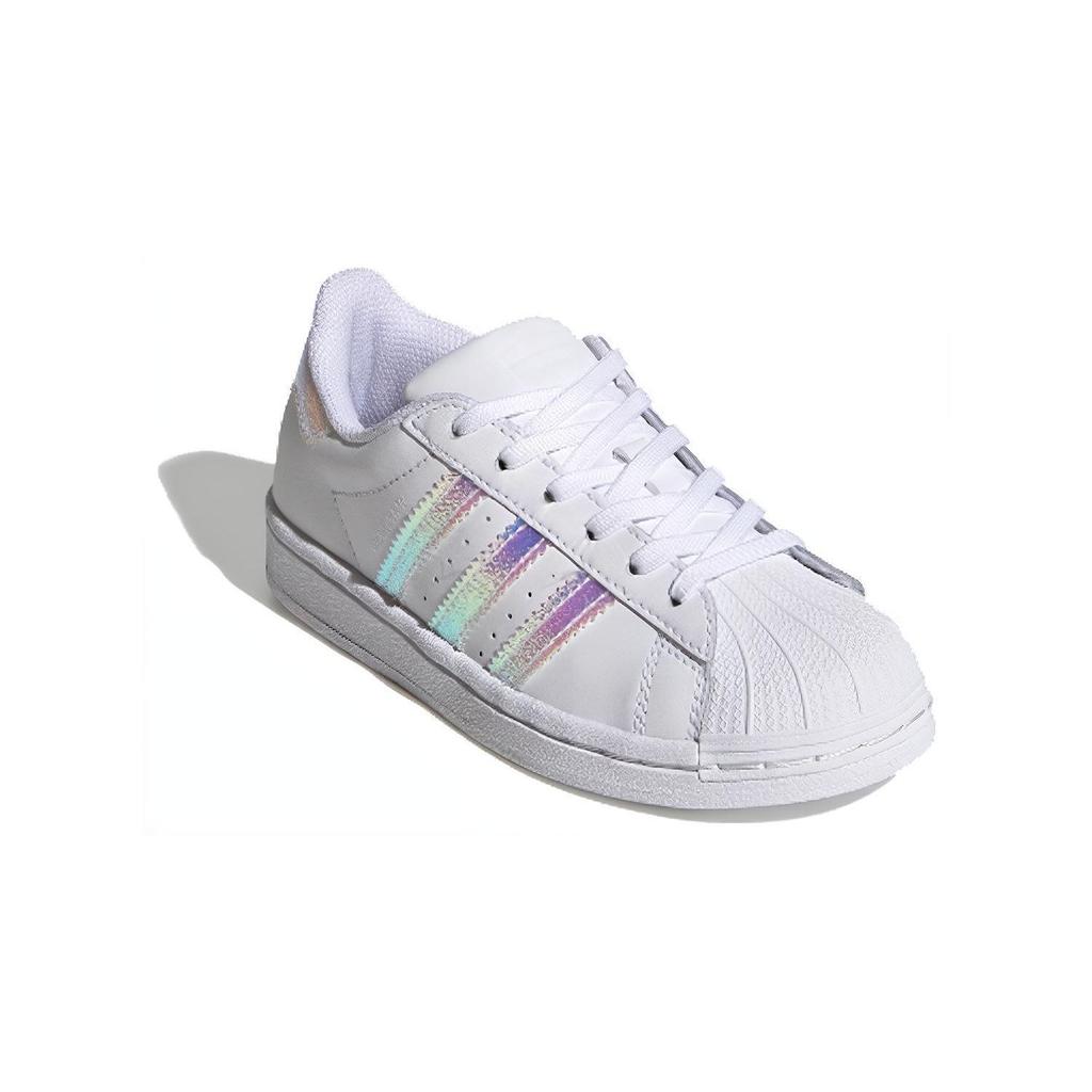 Adidas Superstar C White Iridescent Kids Sneakers Footwear-White FV3147