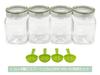 TAKEYA FRESHLOK Square Set of with High for Seasonings and Flour [Online Exclusive] Container, 1.1L, Green, 4, Spoon, Airtightness, One-Touch