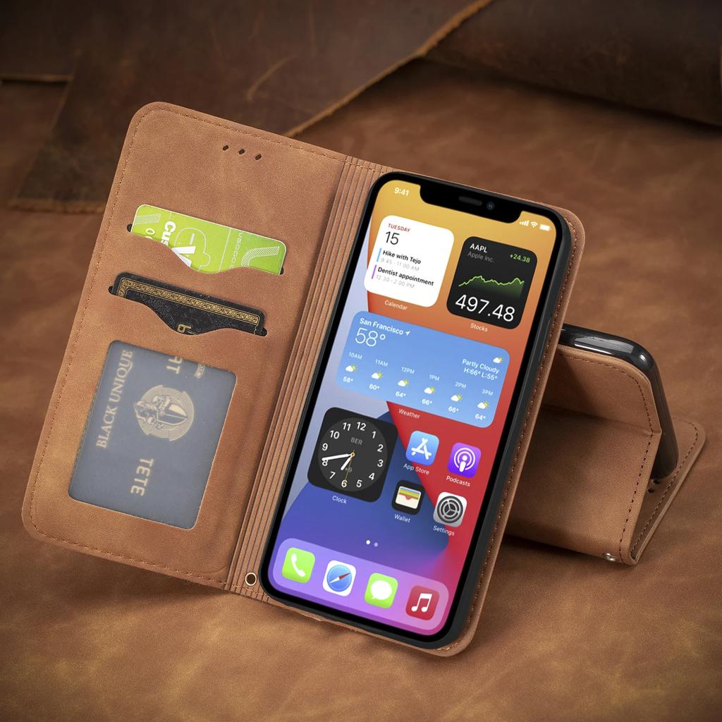 Strong Magnetic Leather Case For Motorola Moto G85 G75 G15 G05 G55 G54 G84 Edge 50 Neo 40 Pro Wallet Cards Solt Flip Book Cover