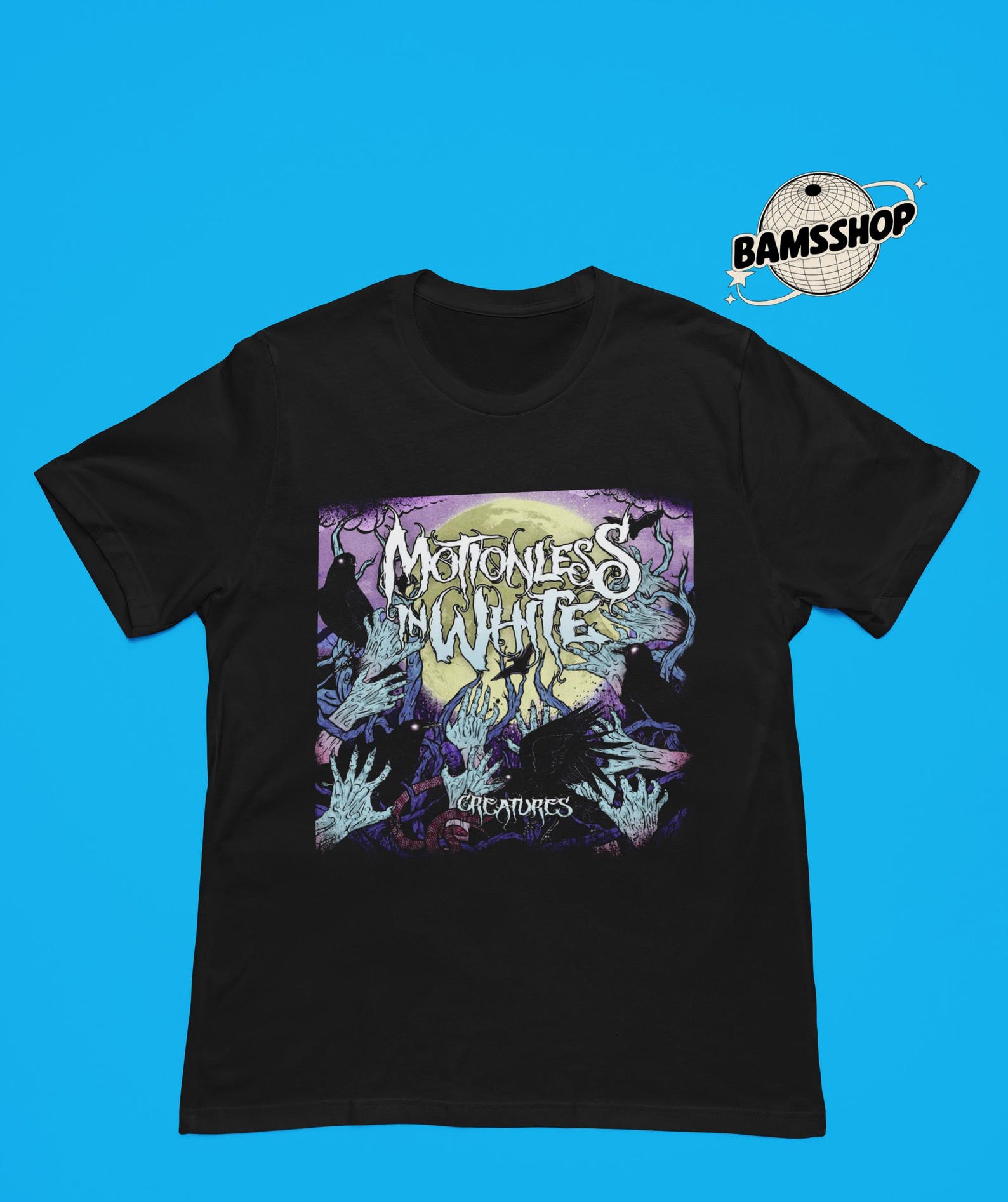 Motionless In White T-Shirt - Metal Music Shirt - Creatures Album - Merch Band - Unisex Rocker Clothing Gift 3XL