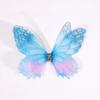 50Pcs 3D Organza Fabric Butterfly Appliques Double-layer Translucent Simulation Mesh Butterfly Patch Gradient Color