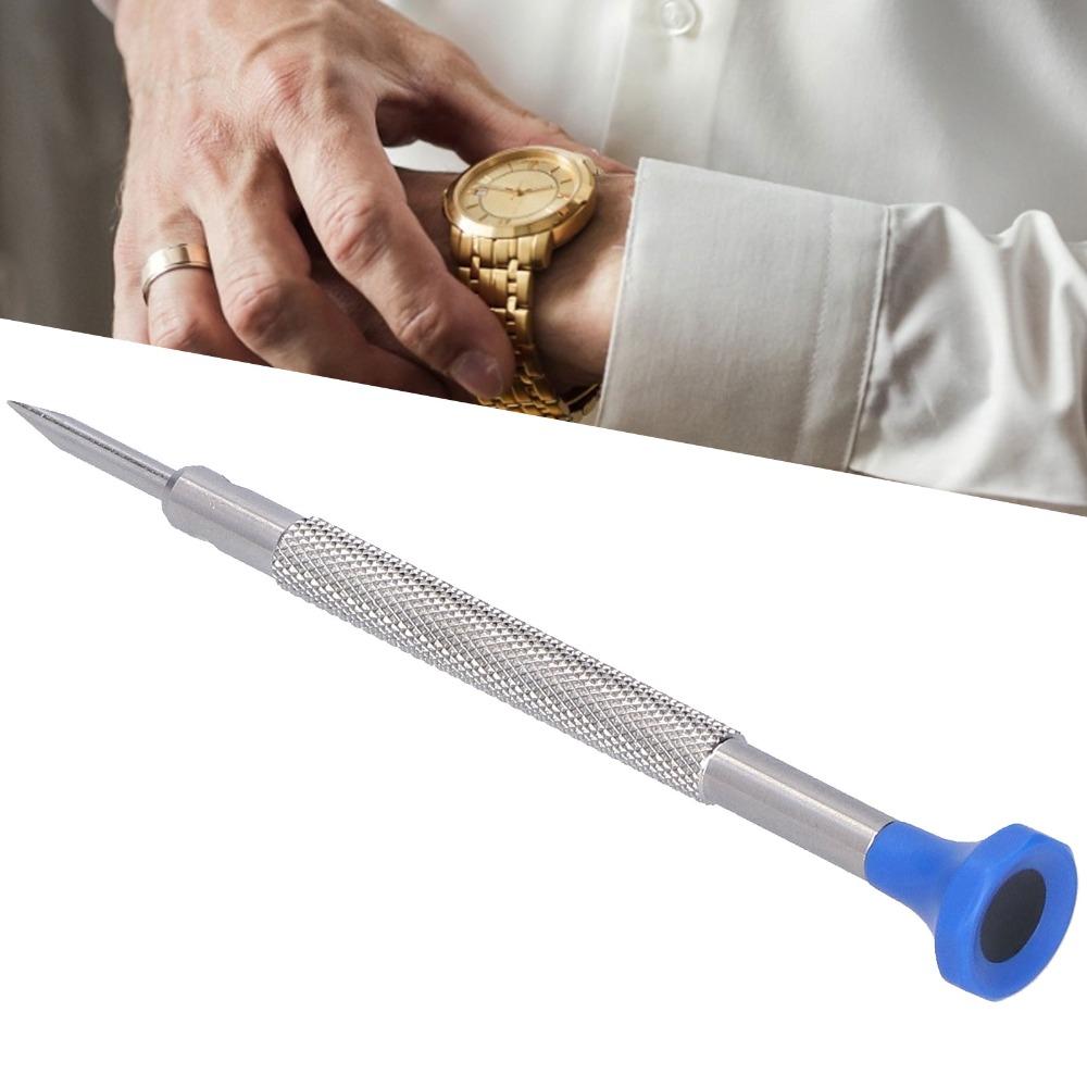 Stainless Steel Watch Screwdriver Anti Slip Knurled Handle Watch Repair Tool  Watch Maintenance