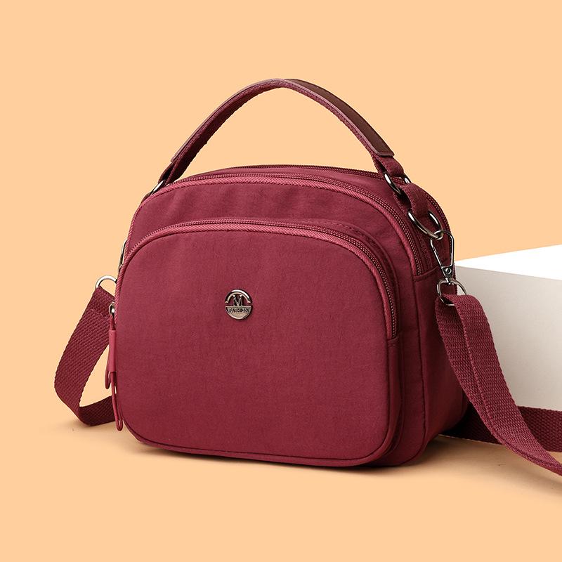 2025 Nylon Multifunctional Shoulder Bag - Solid Color Crossbody Handbag