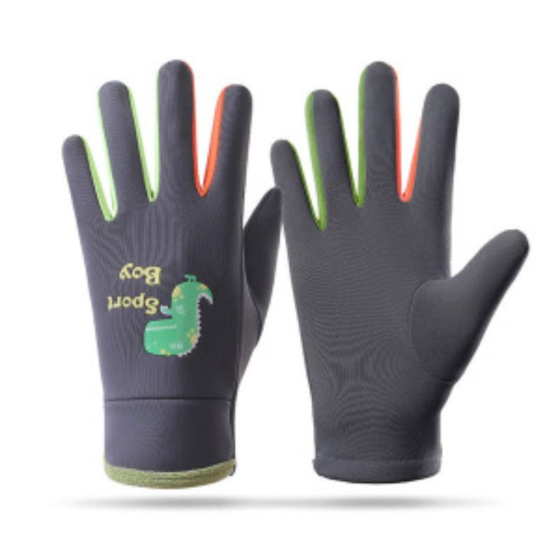 Children's Cartoon Luminous Outdoor Sports Warm, Windproof and Waterproof Gloves