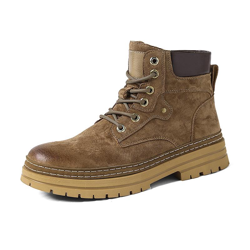

Хаки Модные Мужские Мотоциклетные Ботинки Повседневные Ботинки на Платформе Рабочие Ботинки Мужские Уличные Ботинки для Байкеров Мужские Кожаные Ботильоны для Мужчин 44