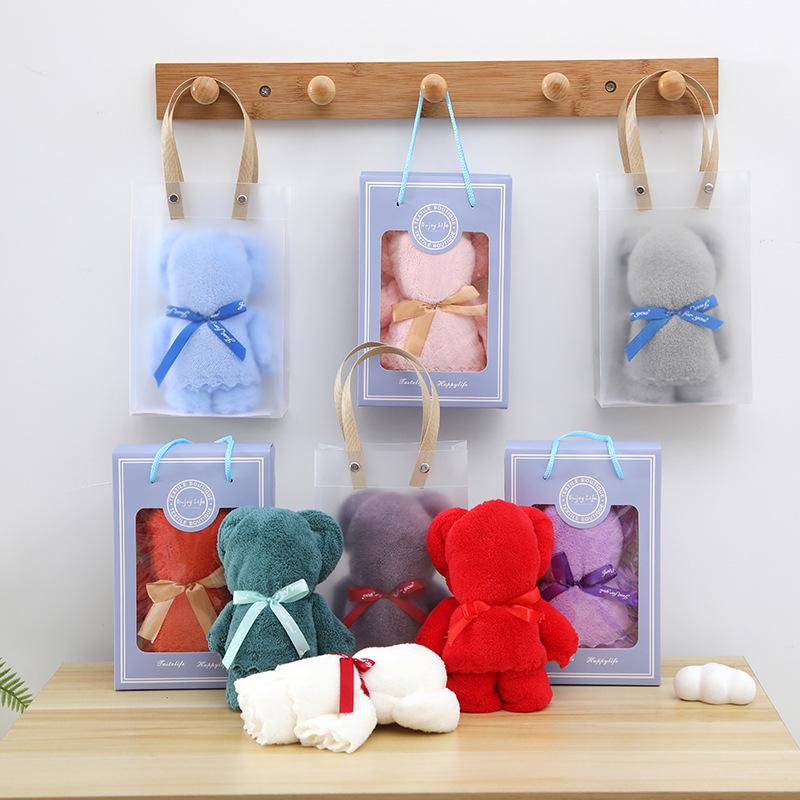 Little Bear Gift Box: Party Favor Hand Towel for Weddings and Special Occasions