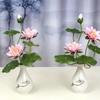 Artificial Lotus Flowers for Buddha Altar, Decorative Silk Bonsai, and Small Guanyin Ornaments